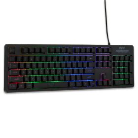 Wired LED Backlit Gaming Keyboard with Macro Programming and 5-Zone Lighting