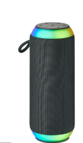 onn Large Rugged Speaker with Bluetooth Wireless Technology and LED Lighting, Gray
