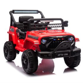 12V Kids Ride On Electric Truck Car W/Parents Control,2WD,Four-wheel suspension,Early education function,Adjustable volume,USB,MP3,Bluetooth