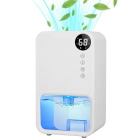 37.2OZ Dehumidifier Indoor Portable Small Dehumidifier with Sleep Mode 1-24H Timer 7-Color Lighting 950sq.ft Coverage Touch Control for Home Bath