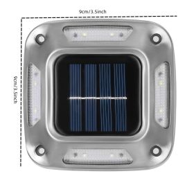 8 LED Solar Wall Light For Outdoor Courtyard Garden; Christmas Party Decoration; LED Lights (Color: warm light, Quantity: 1)