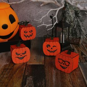 Halloween pumpkin lights portable night light ghost festival luminous lantern decoration Halloween party props (select: AA1-37)