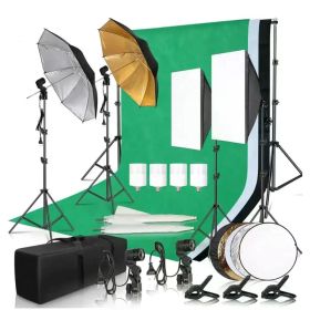 Photography Kit Background Frame Support Softbox Lighting Photo Studio Equipment With 3Pcs Backdrop And Cantilever Tripod Stand (Color: SH-TZ-36-WH)
