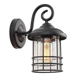 Outdoor wall light (Color: Matte Black)